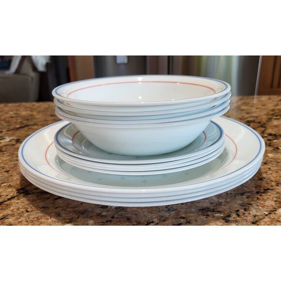 Corelle Country Cornflower (Set Of 12 Pieces) 1988-1993, Made In USA - Picture 16 of 16